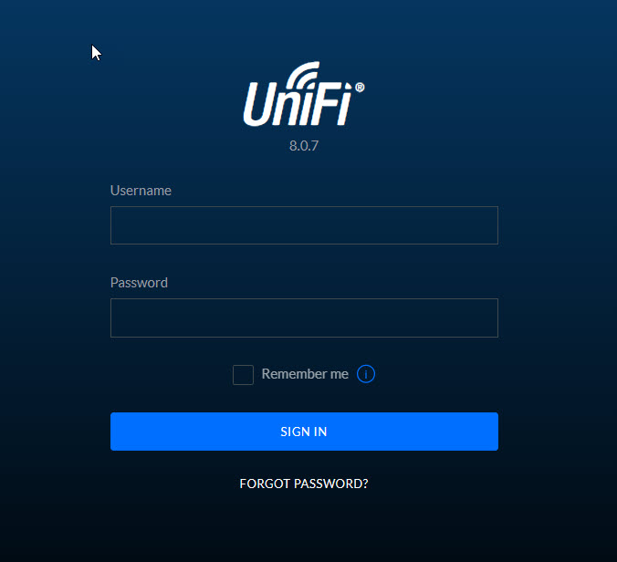 ลืม Password UniFi 
